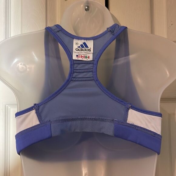 Adidas Vintage 1990s Purple/Blue Racerback Sports Bra With Mesh Medium - Picture 13 of 16